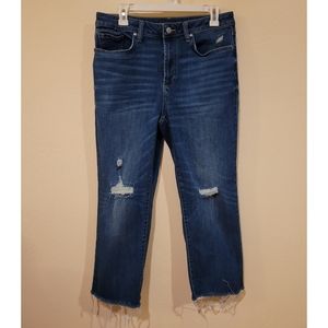 Chicos High Rise Straight Lep Crop Jeans US8